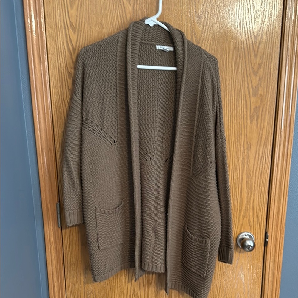 Cozy Casual Chocolate Cardigan Sweater